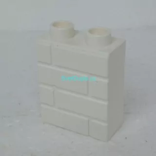 Lego® Duplo® Kostka 1x2x2 cihly bílá