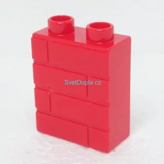 Lego® Duplo® Kostka 1x2x2 cihly červená