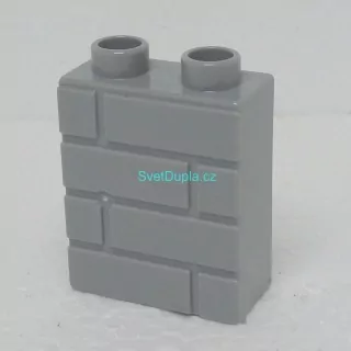 Lego® Duplo® Kostka 1x2x2 cihly šedá