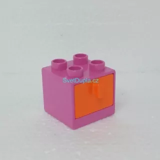 Lego® Duplo® Skříňka růžová, oranžový šuplík