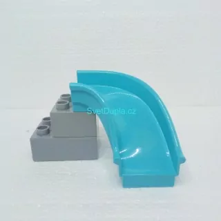 Lego® Duplo® Skluzavka světle modrá zahnutá