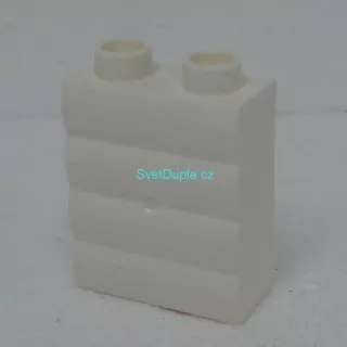 Lego® Duplo® Kostka 1x2x2 dřevo bílé